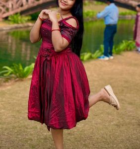 Maroon Party Dress 👗