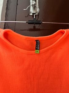 Neon Orange crop top