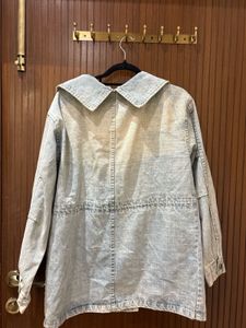 Washed Denim Jacket with Patches
