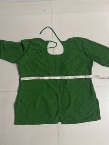 Green Embellished Lehenga Choli Set