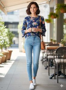 🌺 Vianca Floral Bell-Sleeve Top 🌸