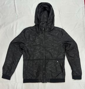 Men’s Black Camo Hooded Jacket