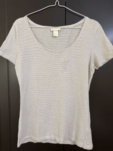 H&M Scoop neck Striped T-Shirt