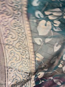 Elegant Green Floral Saree