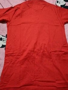 Vibrant Red Cotton Kurta