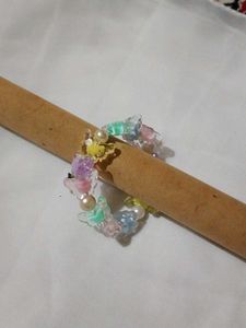 Butterfly Beads Elastic Bracelet with Pearl