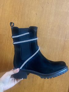 BLACK STONE STUDDED BOOTS SIZE 38