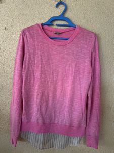 Pink Layered Long Sleeve Top