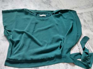Elegant Teal Flowy Top combo offer
