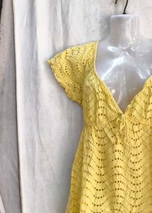 Boho Eyelet Mini Dress