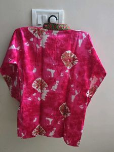 Vibrant Pink Tie-Dye Kurta