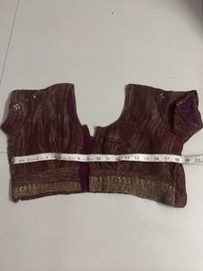 Embroidered Silk Blend Saree with Blouse