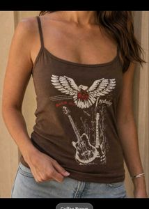 Brown Graphic Tank Top ( all size)