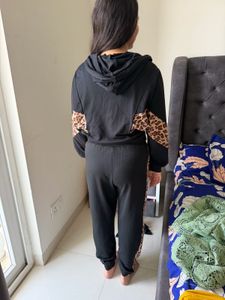 Leopard Print Tracksuit Set