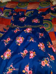 Blue Floral long dress