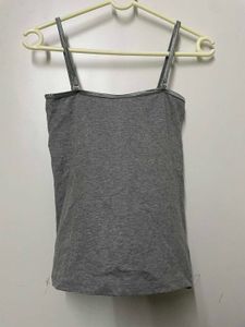 Grey Spaghetti Strap Tank Top