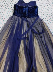 Elegant Blue Tulle Gown