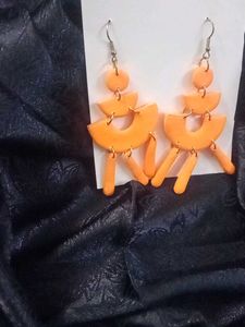Orange Statement Earrings