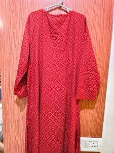 Avaasa red printed kurta