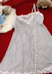 Comfortable Lace Trim Nightgown