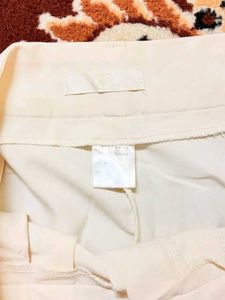 Korean wide flared pant (white)