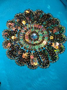 Stunning Turquoise Embroidered Saree