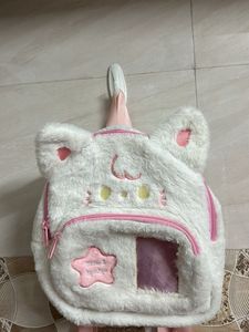 Cute Fluffy Cat Backpack for Kids