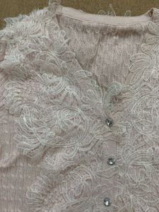 Chic Lace Trimmed Cardigan