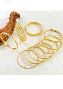 Set of 9 Gold Bangles