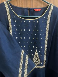 Elegant Navy Blue Kurta
