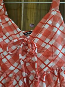 Red &amp; White Checkered Summer Dress