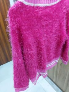 Cite Girls Pink Soft Fur Sweater