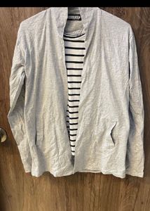 Gray Dena Club Open Cardigan
