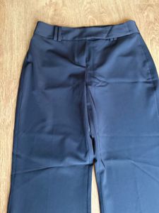Navy Blue Flared Leg Trousers