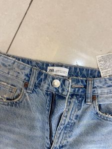 Distressed Light Wash Mom Jeans