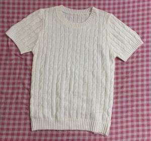 Cable Knit Short Sleeve Top