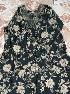 Embellished Floral Print Kurta