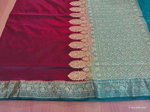 Banarsi Silk Saree Plain Border Pallu Sare