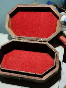 Wooden Jewellery Box Metal Engaving Art Free Gift