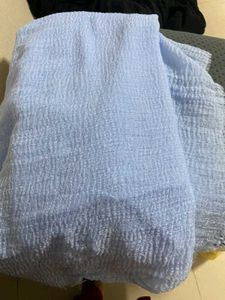 Light Blue Crinkle Scarf