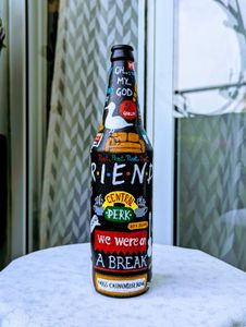 "Friends" Hand-Painted Decorative Bottle