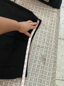 imported Black Wide-Leg Pants