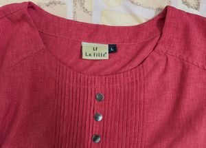 LA FILLE Red Top for Women | Size L