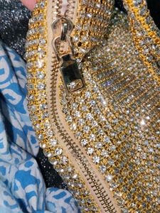 Rhinestone Golden Purse