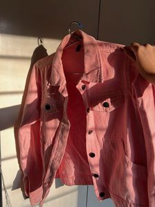 Style up -Women's light Pink Denim Jacket