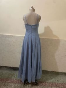 Light Blue Spaghetti Strap Maxi Dress