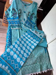 Beautiful Blue Kurta Set with Dupatta