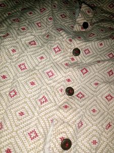 Patterned Button-Down Top