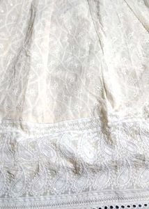 Elegant White Chikankari Kurta Set