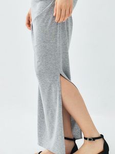 Grey Midi Skirt